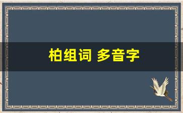 柏组词 多音字